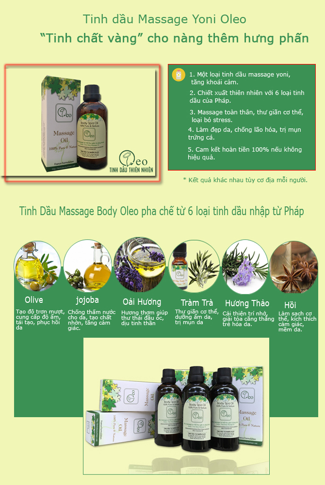 tinh dầu massage yoni